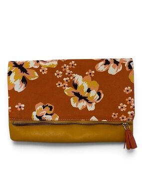 Rachel Pally Reversible Floral Fold Over Clutch Handbag NWOT